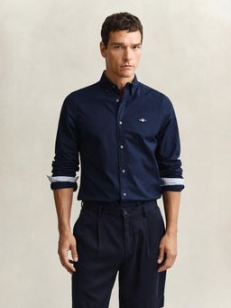 GANT - Navy Blue Slim Fit Oxford Shirt