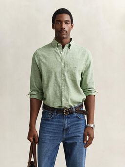 GANT - Green Regular Fit Linen Shirt