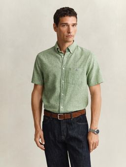 GANT - Green Regular Fit Linen Shirt