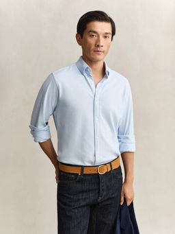 GANT - Blue Jersey Pique Stretch Shirt