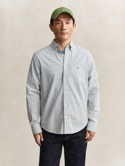 GANT - Green Checked Regular Fit Poplin Shirt