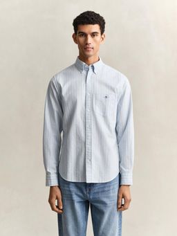 GANT - Blue Striped Regular Fit Classic Oxford Shirt