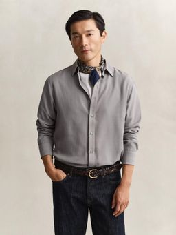 GANT - Grey Regular Fit Lyocell Shirt