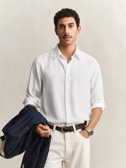 GANT - White Regular Fit Lyocell Shirt