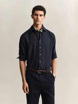 GANT - Navy Blue Regular Fit Lyocell Shirt