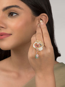 House of D'oro - Locust Multicolour Pearl Bead Designer Ring