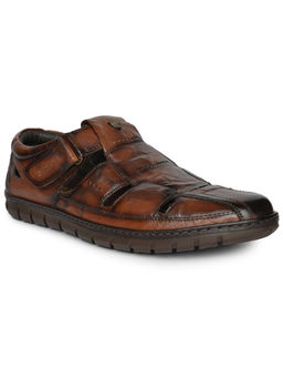 BUCKAROO - Terrot Crumbald Leather Tan Casual Closed Sandals for Men