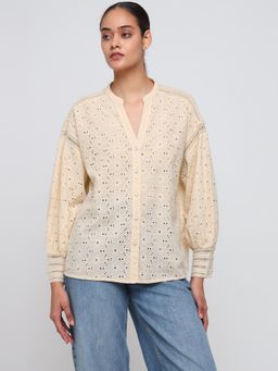 Cover Story - Off White Schiffli Shirt