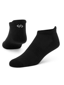 Dynamocks - Black Solid Men Bamboo Ankle Length Socks - Free Size