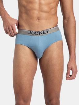 Jockey - 8037 Men Super Combed Cotton Solid Brief - Blue Shadow