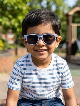 DukieKooky - Kids Boys Blue & Black Uv Protected Square Sunglasses -DKSG607F