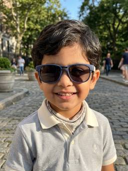 DukieKooky - Kids Boys Navy & Black Uv Protected Square Sunglasses -DKSG607D