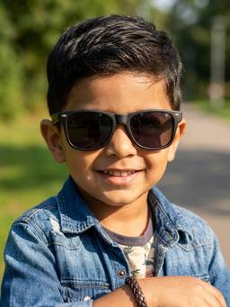 DukieKooky - Kids Boys Black & Black Uv Protected Wayfarer Sunglasses -DKSG610A