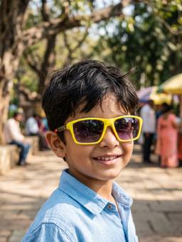 DukieKooky - Kids Boys Yellow & Black Uv Protected Wayfarer Sunglasses -DKSG615D