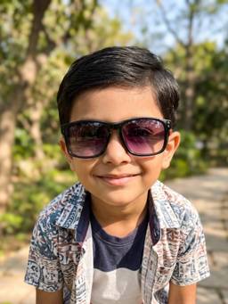 DukieKooky - Kids Boys Black & Black Uv Protected Square Sunglasses -DKSG616E