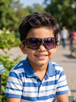 DukieKooky - Kids Boys Black & Black Uv Protected Sport Sunglasses -DKSG620B