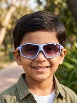 DukieKooky - Kids Boys Blue & Black Uv Protected Sport Sunglasses -DKSG620A