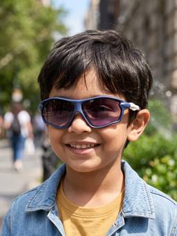 DukieKooky - Kids Boys Navy & Black Uv Protected Sport Sunglasses -DKSG620F