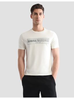 U.S. POLO ASSN. - Active Sports Men's Brand Embossed Regular Fit Active T-Shirt - White
