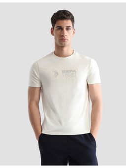 U.S. POLO ASSN. - Active Sports Men's Brand Embossed Regular Fit Active T-Shirt - White