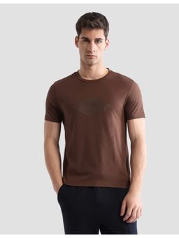 U.S. POLO ASSN. - Active Sports Men's Brand Embossed Regular Fit Active T-Shirt - Brown