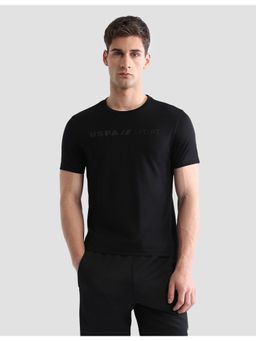 U.S. POLO ASSN. - Active Sports Men's Brand Embossed Regular Fit Active T-Shirt - Black