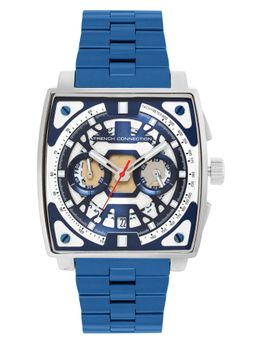 French Connection - Mens Blue Square Analog Watch- Fct1Um-S (Medium)