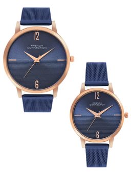French Connection - Pair Blue Analog Watch Set- Fcn00061C (Medium)