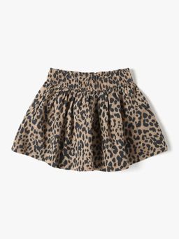 GAP - Girls Leopard Print Mid Rise Skater Skirt