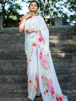 Nyri - Beautiful Sequinned Dholida Saree with Unstitched Blouse with Blouse