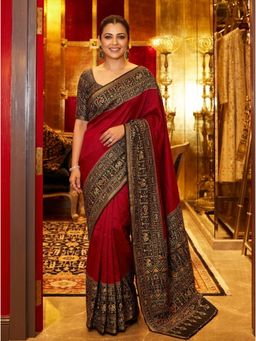 Nyri - Printed Patola Mul Cotton Saree with Unstitched Blouse