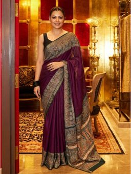 Nyri - Printed Mul Silk Cotton Saree with Unstitched Blouse