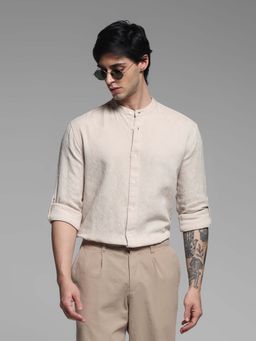 Jack & Jones - Men Regular Fit Beige Shirt