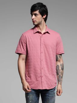 Jack & Jones - Men Slim Fit Pink Shirt