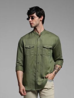 Jack & Jones - Men Regular Fit Green Shirt