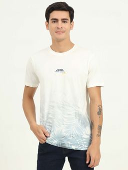 Greenfibre - White Printed Slim Fit T-shirt
