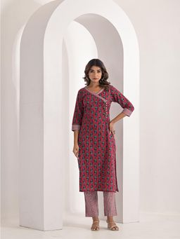 Aravalii - Brown Kurta with Trouser (Set of 2)