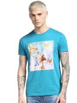 Jack & Jones - Blue Graphic Print T-shirt