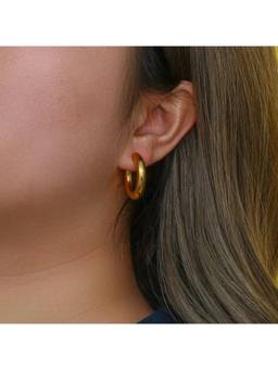 Inaya Accessories - Not So Basic Hoops, Maya - Golden, Piccolo (Small)