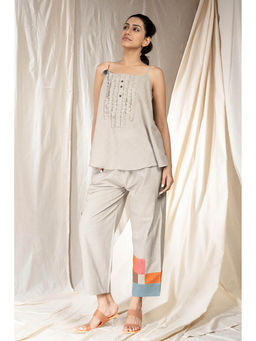 Thread Game - Patch Party Clean Tint Spaghetti Grey Top with Pant