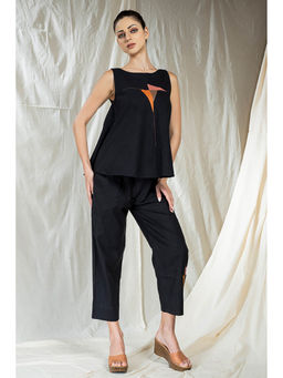 Thread Game - Eco Angles Lavish Black Applique Co-Ord Set
