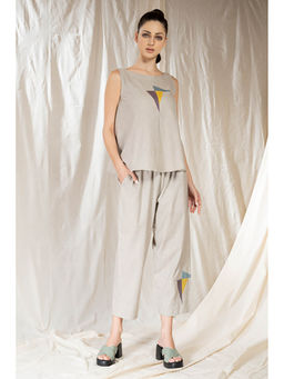 Thread Game - Eco Angles Slow Living Applique Grey Co-Ord Set