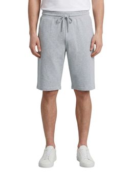 R&B - Grey Melange Regular Fit Solid Mid Rise Men Shorts