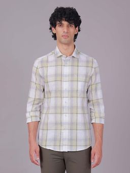 Classic Polo - Multi-Color Collar Neck Slim Fit Checked Cotton Casual Shirt