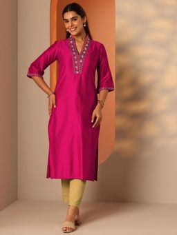 Libas - Women Pink Solid Kurta