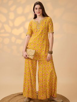 Globus - Women Mustard Printed Co-ord Set