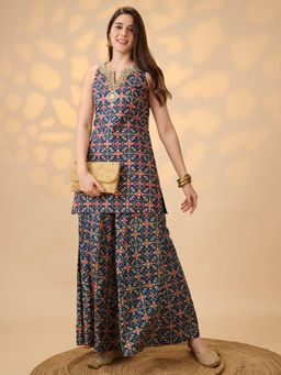 Globus - Women Navy Blue Printed Co-ord Set