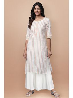 Aurelia - Women Multi-Color Stripes Kurta & Palazzo