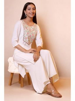 Aurelia - Women Pink Floral Kurta & Palazzo