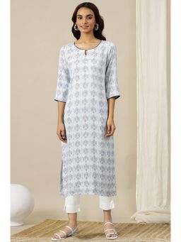 Aurelia - Women White Geometric Kurta & Pant